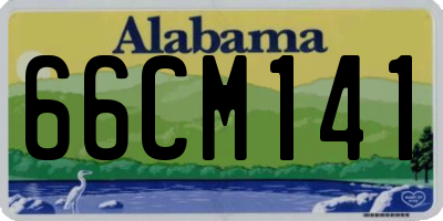 AL license plate 66CM141