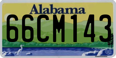 AL license plate 66CM143