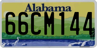 AL license plate 66CM144