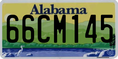 AL license plate 66CM145
