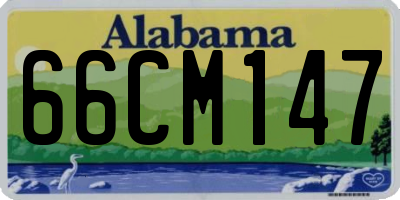 AL license plate 66CM147