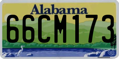 AL license plate 66CM173
