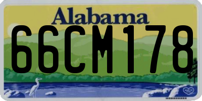 AL license plate 66CM178