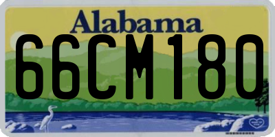 AL license plate 66CM180