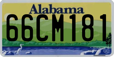 AL license plate 66CM181