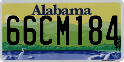 AL license plate 66CM184