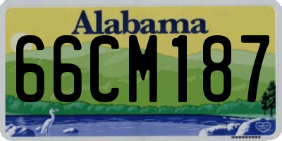 AL license plate 66CM187