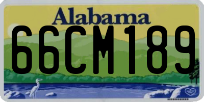 AL license plate 66CM189