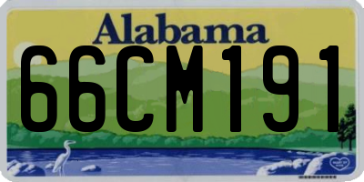 AL license plate 66CM191