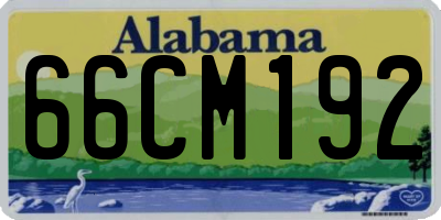 AL license plate 66CM192