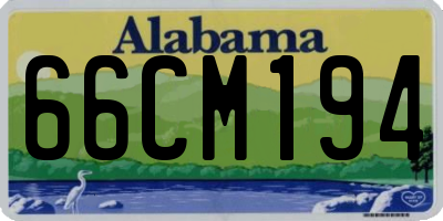 AL license plate 66CM194