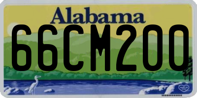 AL license plate 66CM200