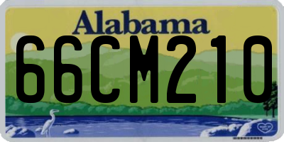 AL license plate 66CM210