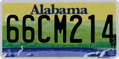 AL license plate 66CM214