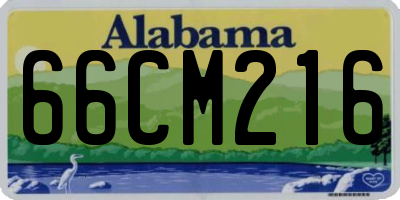 AL license plate 66CM216