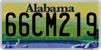 AL license plate 66CM219