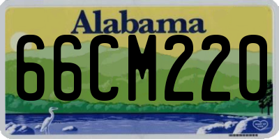 AL license plate 66CM220