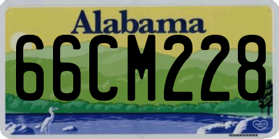 AL license plate 66CM228