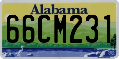 AL license plate 66CM231
