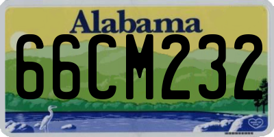 AL license plate 66CM232