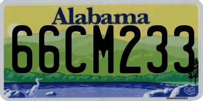 AL license plate 66CM233