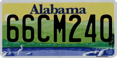AL license plate 66CM240