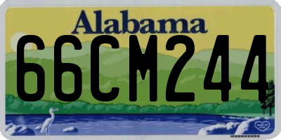 AL license plate 66CM244