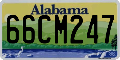 AL license plate 66CM247