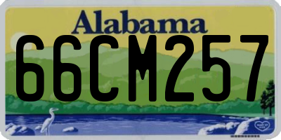 AL license plate 66CM257