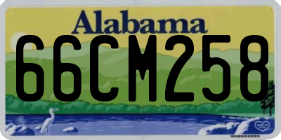 AL license plate 66CM258