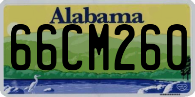 AL license plate 66CM260