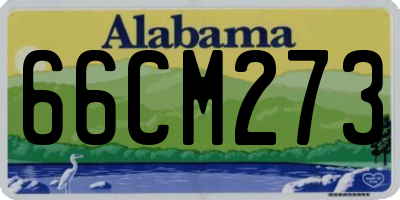 AL license plate 66CM273