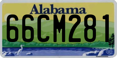 AL license plate 66CM281