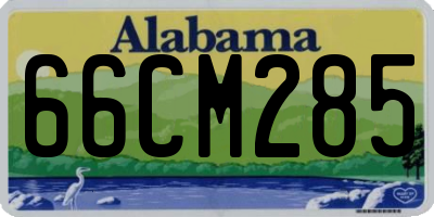 AL license plate 66CM285