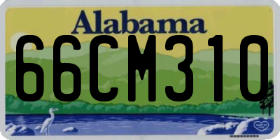 AL license plate 66CM310