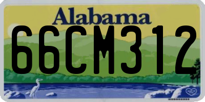 AL license plate 66CM312
