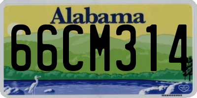 AL license plate 66CM314