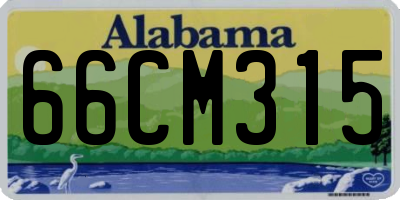 AL license plate 66CM315