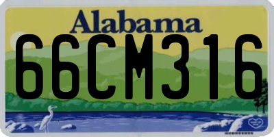 AL license plate 66CM316