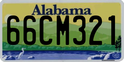 AL license plate 66CM321
