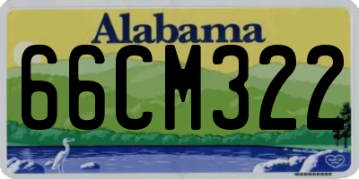 AL license plate 66CM322