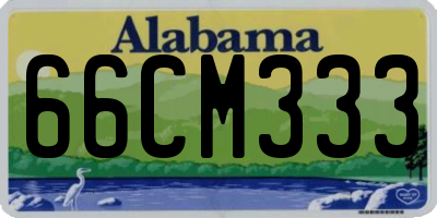 AL license plate 66CM333