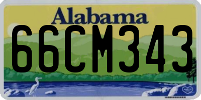 AL license plate 66CM343