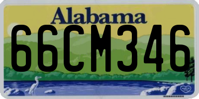 AL license plate 66CM346