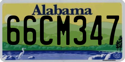 AL license plate 66CM347
