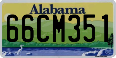 AL license plate 66CM351