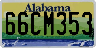 AL license plate 66CM353