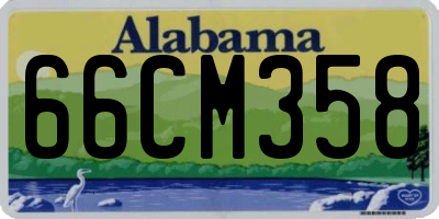 AL license plate 66CM358
