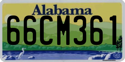 AL license plate 66CM361