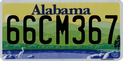 AL license plate 66CM367